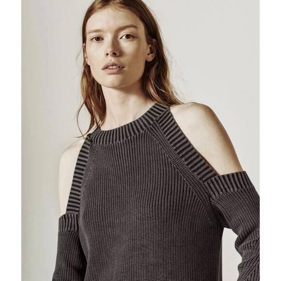 rag & bone Black Off-the-Shoulder Sweater - Picture 2 of 7